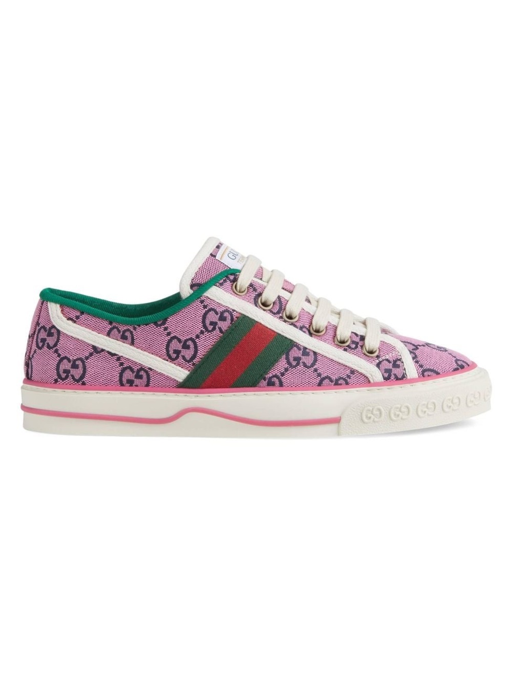 Gucci Pink Tennis 1977 GG Low-Top Sneakers